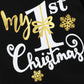 Perdeca My First Christmas Baby Girl Outfit My 1St Christmas Romper Merry Christmas Flare Pant Baby Girl Christmas Outfit