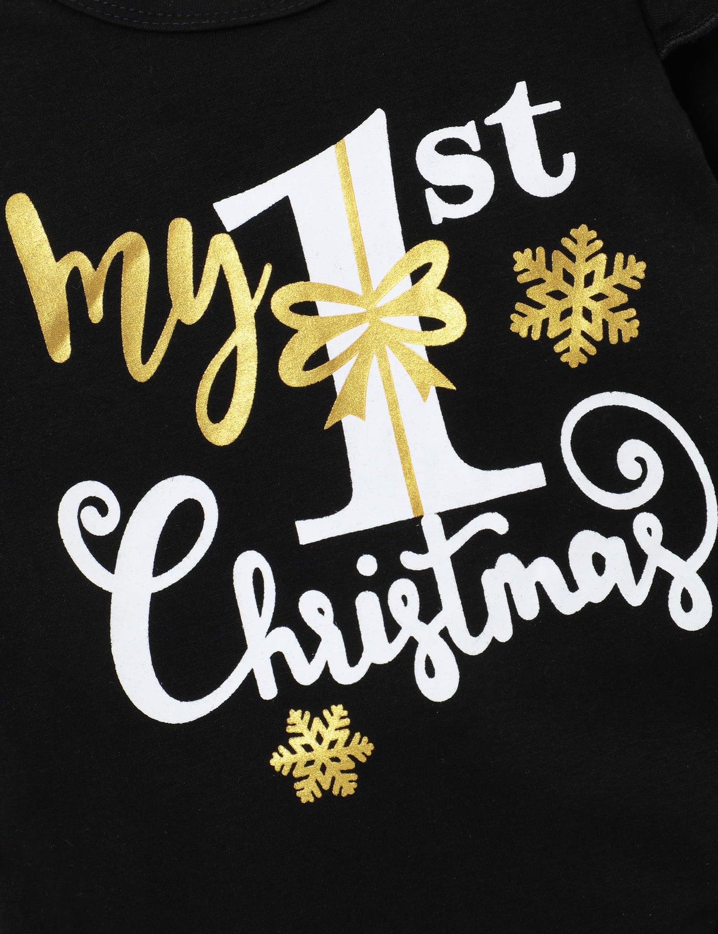 Perdeca My First Christmas Baby Girl Outfit My 1St Christmas Romper Merry Christmas Flare Pant Baby Girl Christmas Outfit
