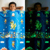 Famyo Glowmaxx Glow Blanket For Kids  Rexy The Dino | Kids Blanket 015 Yrs | 200152 Cm Double Bed Blanket | Soft Flannel Blank