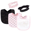Hudson Baby Unisex Baby Cotton Bib And Headband Or Caps Set, Dream Unicorn, One Size