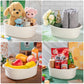 6 Sizes Woven Basket With Gift Bags And Gold Bows, Oval Soft Rope Baskets With Handles Gift Baskets Empty Cotton Baby Toy Storag