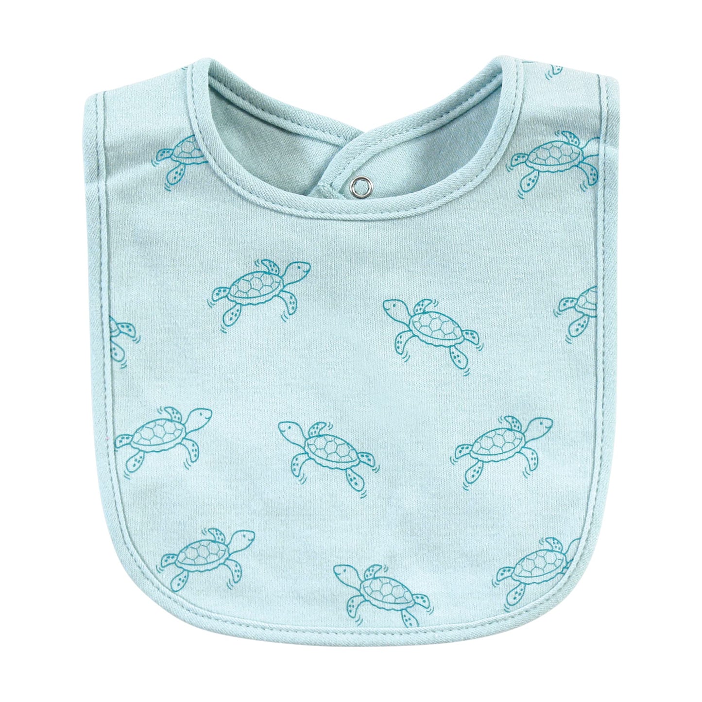 Hudson Baby Unisex Baby Cotton Bibs, Sea Turtle, One Size