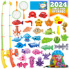 CozyBomB Magnetic Fishing Game for Kids | Bath Pool Toys Set for Water Table Learning Education Fishin for Bathtub Fun with Anim