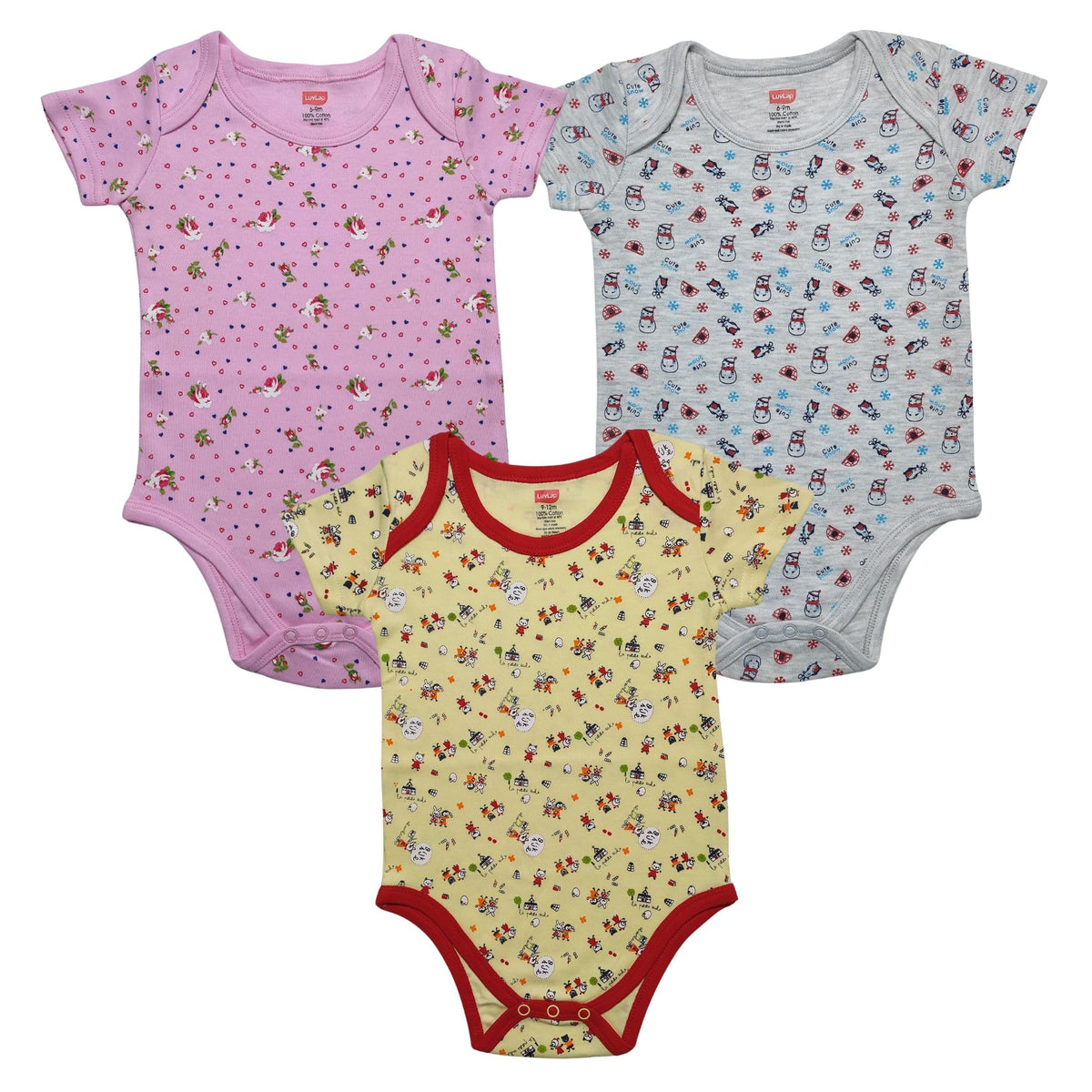 Luvlap Boys & Girls Romper/Bodysuit, For Baby, Infants & Toddlers, Multicolour, 100% Cotton, Baby Boy/Girl Dress, Baby Boy/Girl 