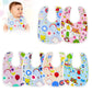 6 Piece Feeding Bibs Set For Newborn Babys, Toddlers Aged 836 Months, Cute Print Baby Bibs, Waterproof, Adjustable, Washable