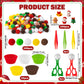 FFyhiinski Christmas Sensory Bin Fillers - 266Pcs Christmas Winter Fine Motor Toys Counting Sorting Toys for Kids, Plastic Bead