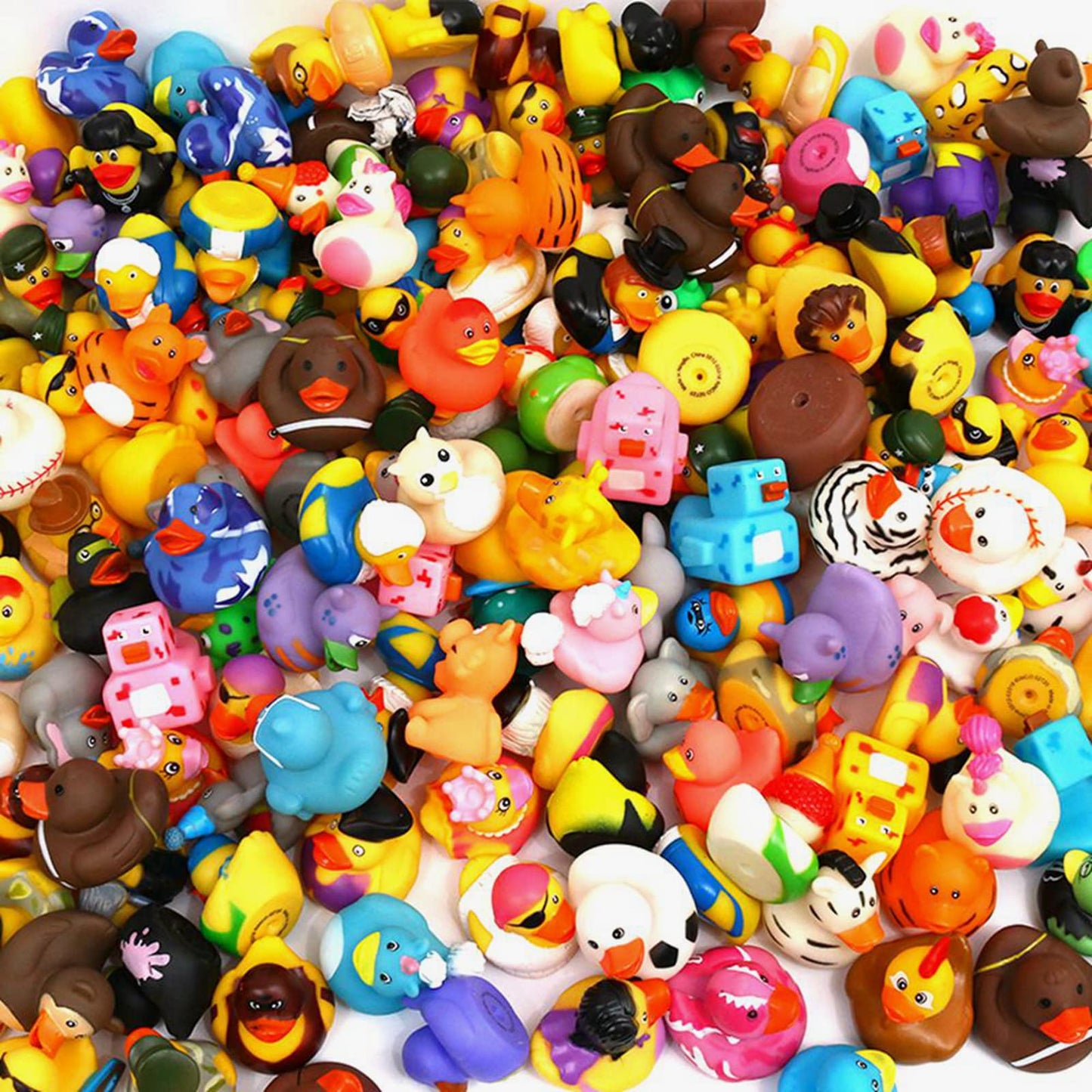 XY-WQ 200 Pack Rubber Duck for Jeeps Ducking - 2.3 Inch Bulk Floater Duck for Kids - Baby Bath Toy Assortment - Party Favors, Bi