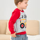 Akyzic Boys Valentines Day Clothes Toddler Heart Shirt Love Sweatshirt Toddler Boy Truck & Bulldozers Raglan Long Sleeve Pullove