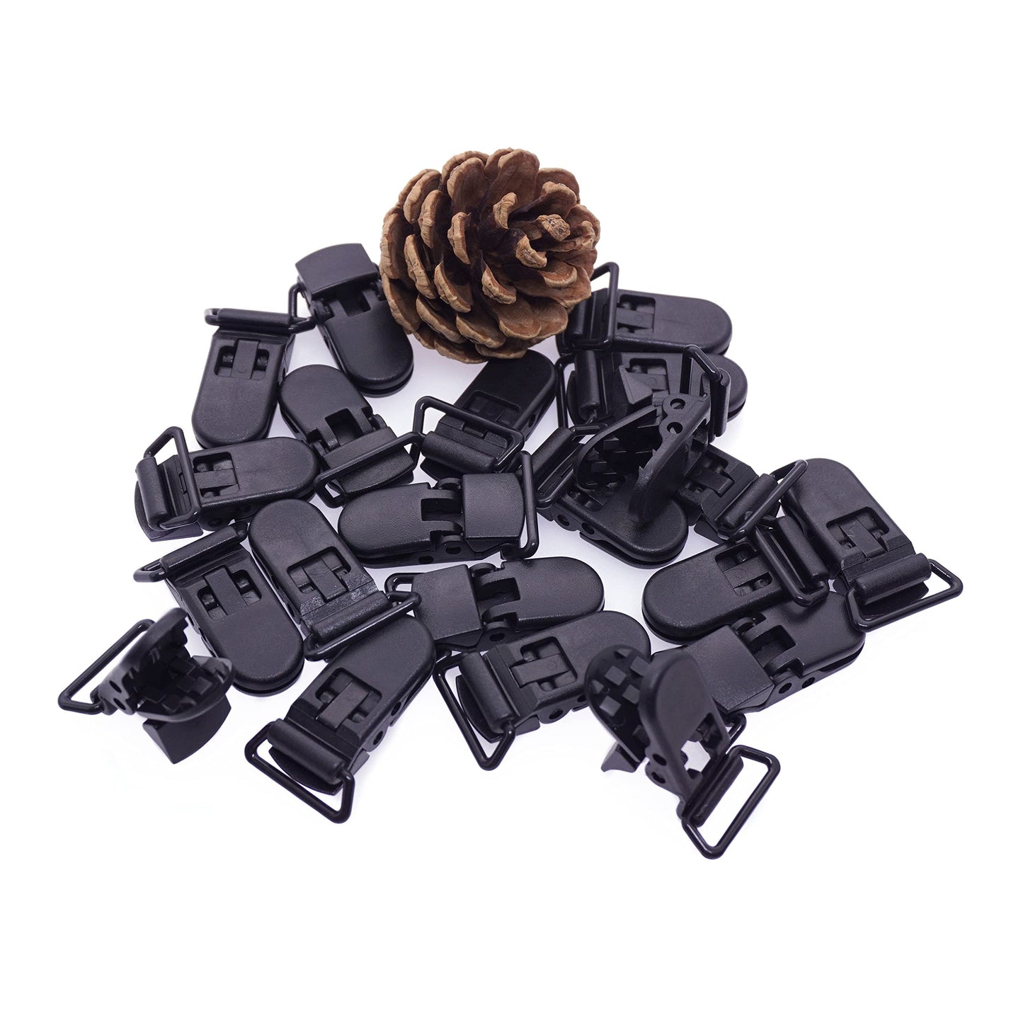 Sutoyuen 25Pcs Pacifier Clips Holders Suspender Mitten Binky Clip For Diy Teething Toys Baby Blankets Bib Holder Suit For 20Mm R