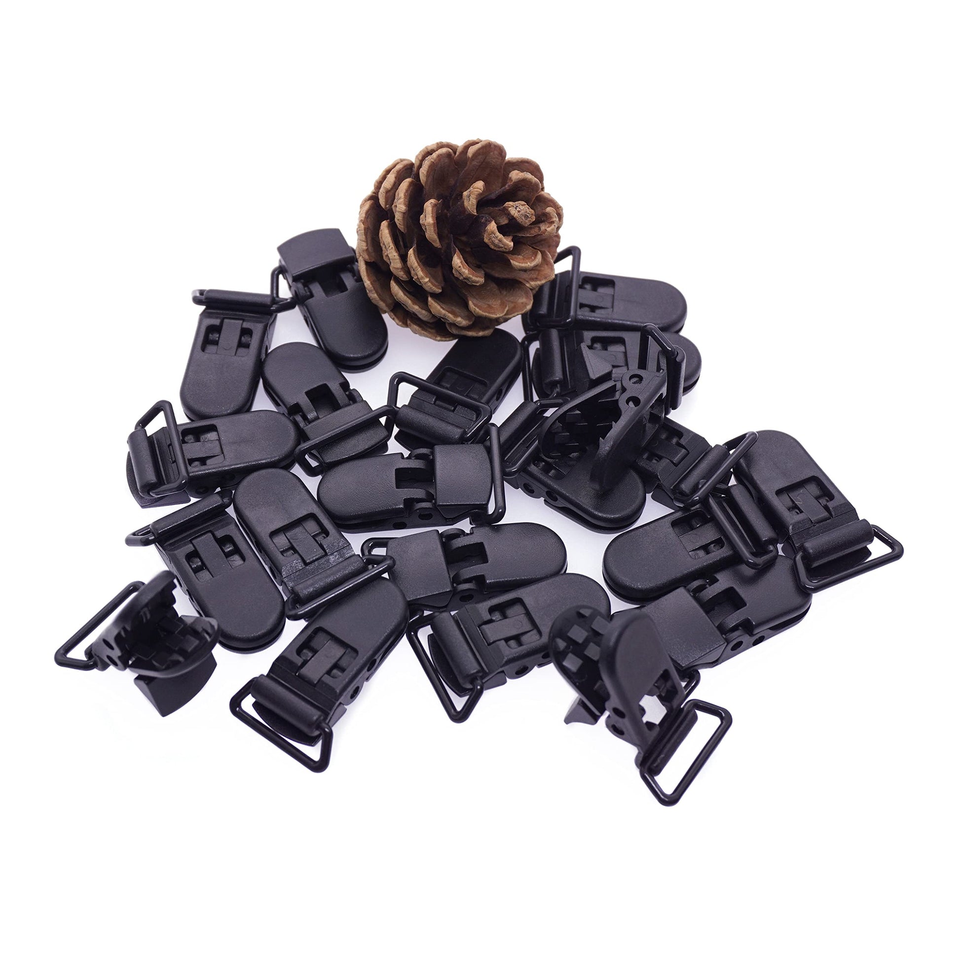 Sutoyuen 25Pcs Pacifier Clips Holders Suspender Mitten Binky Clip For Diy Teething Toys Baby Blankets Bib Holder Suit For 20Mm R