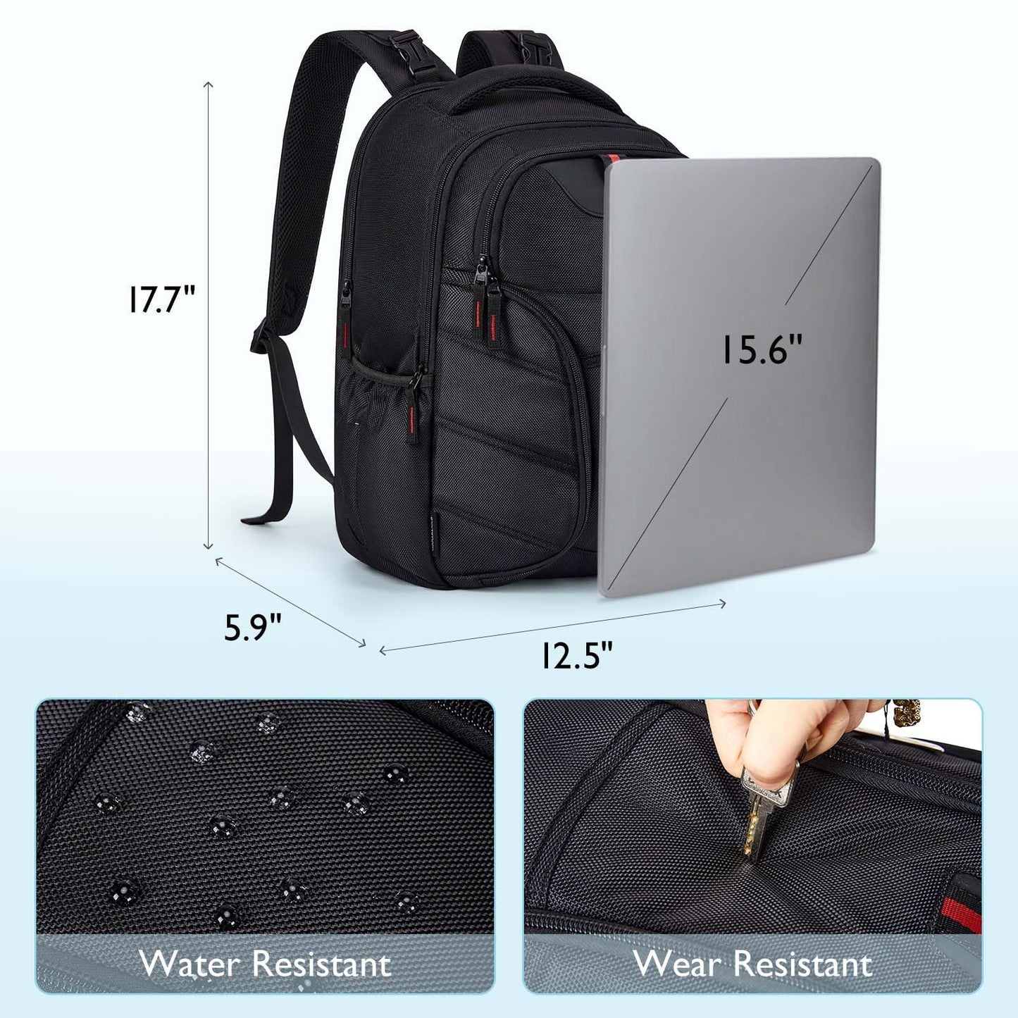 Mommore Dad Diaper Bag, Large Laptop Backpack With Insulated Pockets, 1680D Heavy Duty Water Resistant Men Diaper Bag Travel Wor