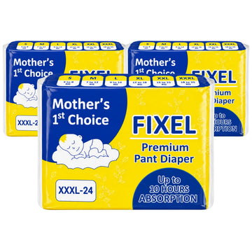 Fixel Baby Diapers Pants Triple Xl Xxxl Size Pack Of 3 (72 Pieces)