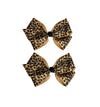 Baby Girls Leopard Bow hairpin girls leopard bow Hair Accessories for women.(FJ65-5)