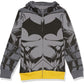 Dc Comics Boys Batman Cosplay Zip-Up Hoodie With Cape - 4-20 Sweatshirt, Black, 8 Us