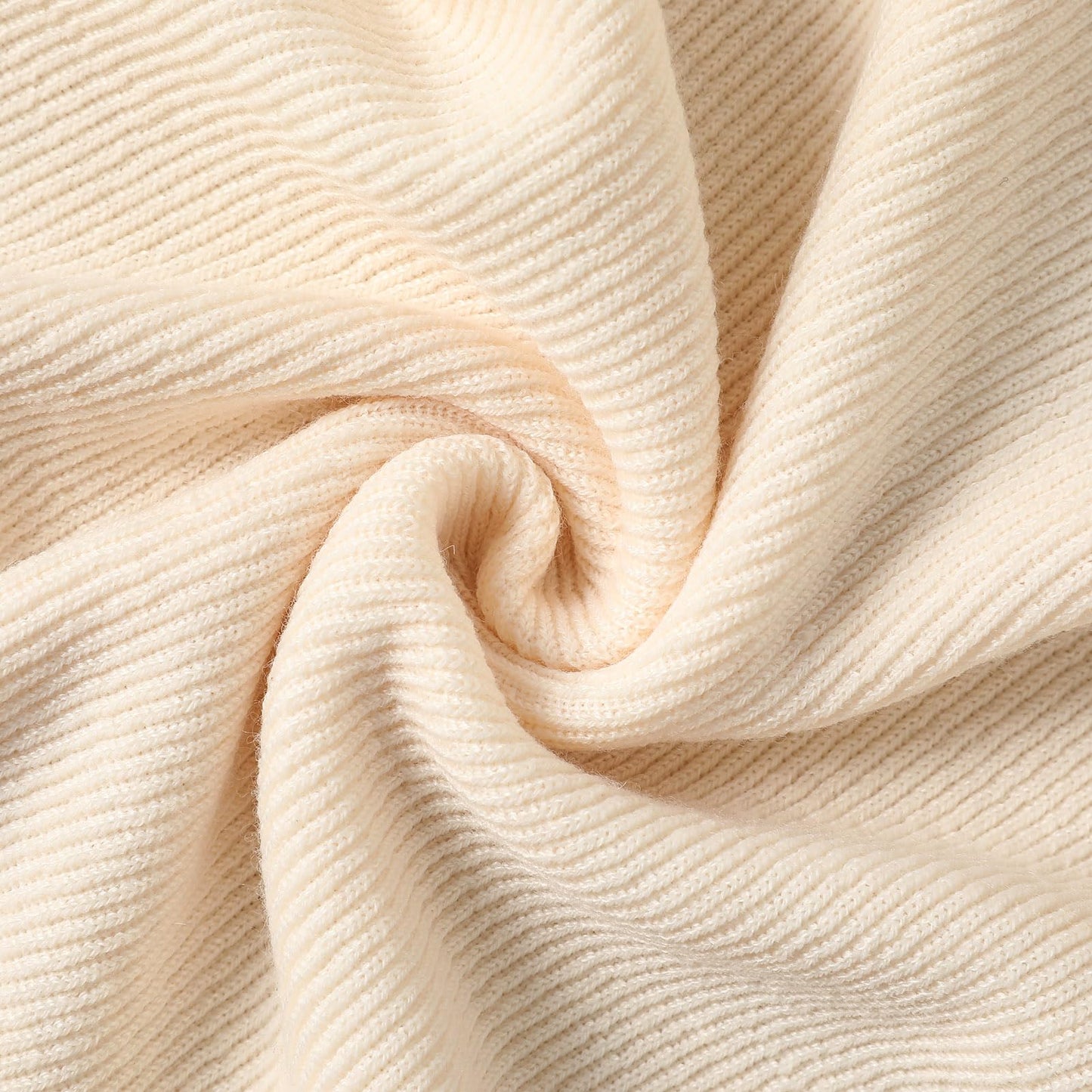 Toddler Baby Girl Sweater Round Neck Loose Long Sleeve Candy Color Knitted Pullover Tops Autumn Winter Sweatshirt (Cream, 3-4T)