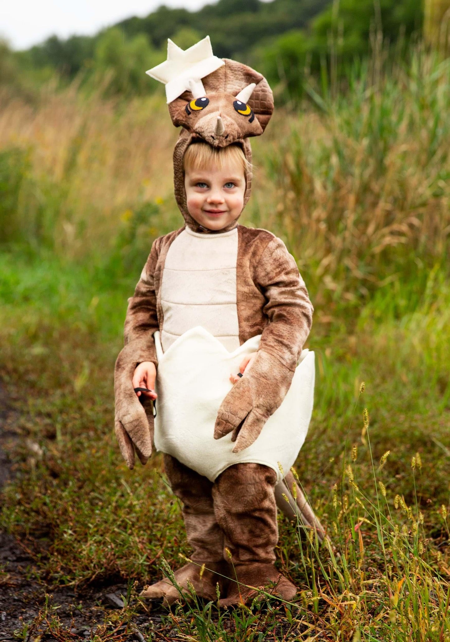 Fun Costumes Infant Hatching Triceratops Dinosaur Egg Outfit For Baby 12/18 Months Brown