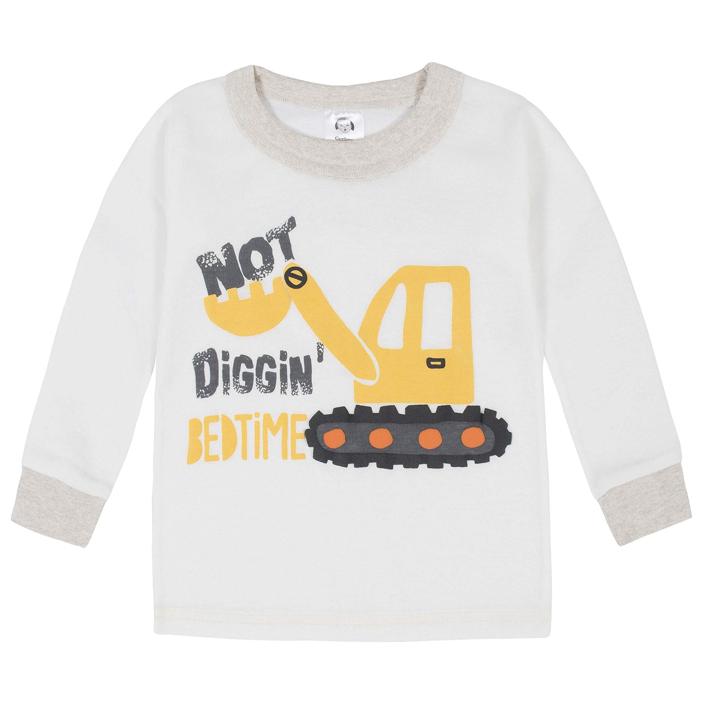 GerberBaby BoysToddler Snug Fit 4-Piece Pajama SetDump Truck Grey5T