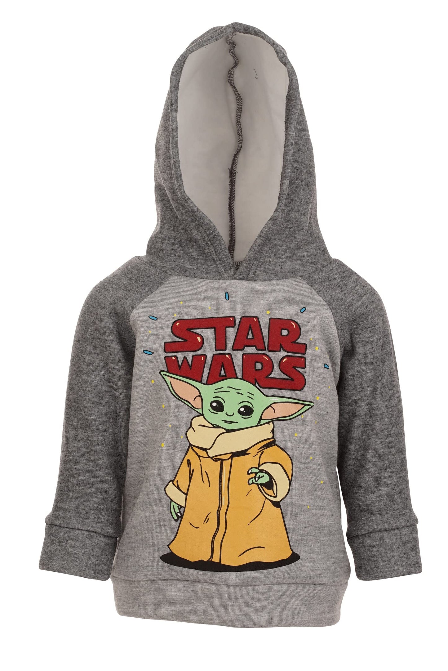 Star Wars The Mandalorian Grogu Toddler Boys Fleece Pullover Hoodie Gray 4T