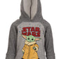 Star Wars The Mandalorian Grogu Toddler Boys Fleece Pullover Hoodie Gray 5T