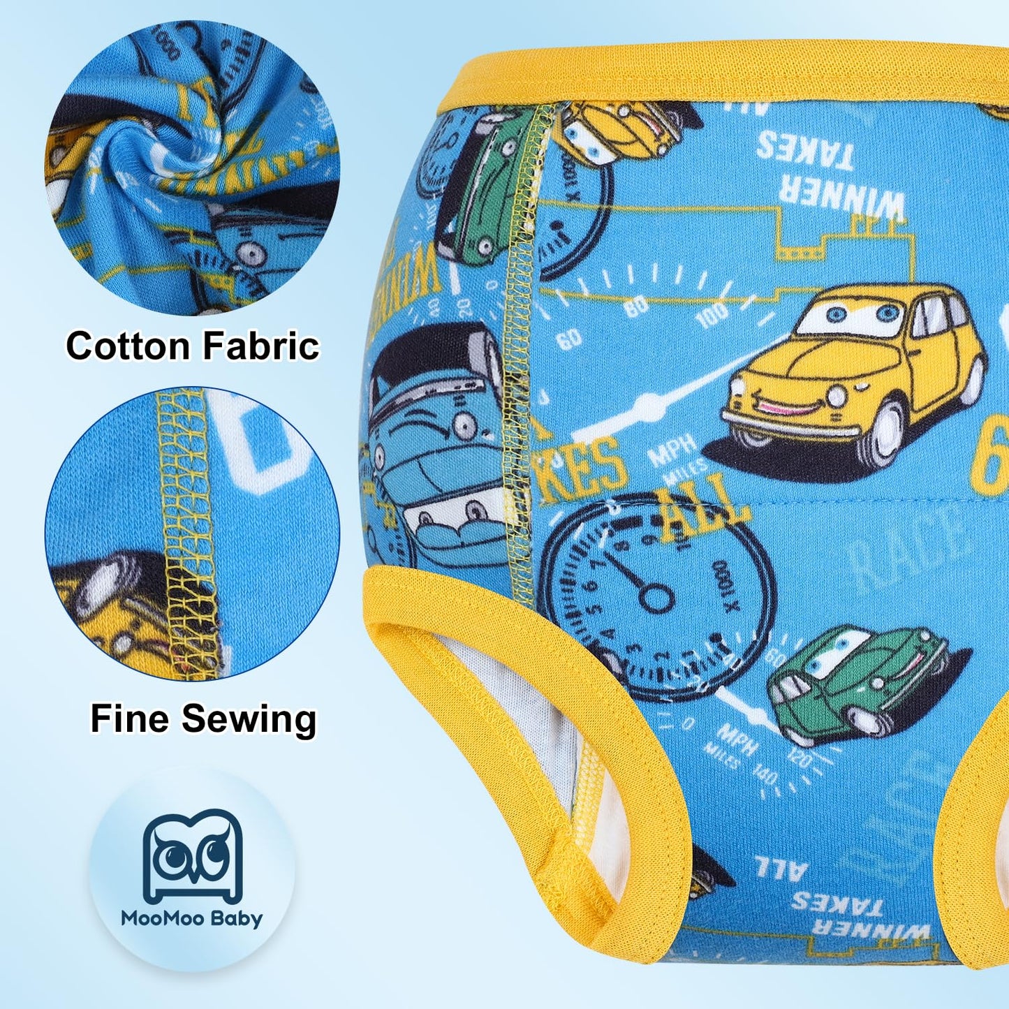 Moomoo Baby Training Underwear 10 Packs Absorbent Potty Training Pants For Boys And Girls Cotton Pee Pants 4T