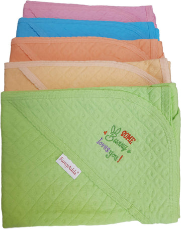 FancyAdda Branded Baby Hooded Towels (Pack of 5, 100% Soft Cotton)