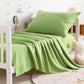 Ntbay Toddler Sheet Set - 3-Piece Microfiber Crib Sheet Set - Flat Sheet, Fitted Sheet, Pillowcase - Solid Toddler Bedding, Gree