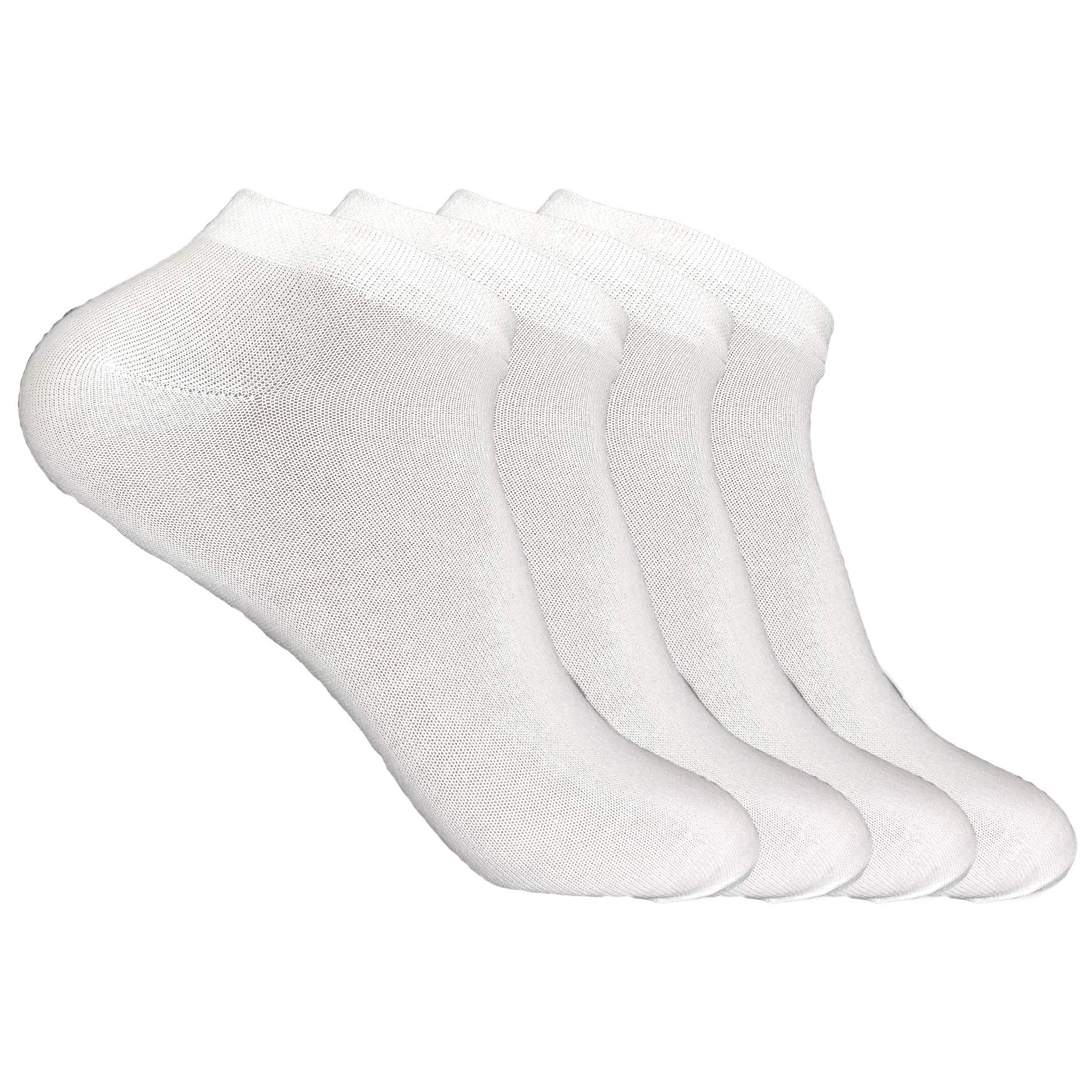 Kaneekshi MenS Solid Cotton Ankle Socks (Pack Of 4 Pairs)