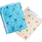 Sathiyas Akash 100% Cotton Printed Baby Towels  Pack Of 2 (Blue || Cream)