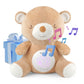 Teddy Bear Baby Soother - Sleep Soothing White Noise, Portable Night Light Projector and Melodies, Toddler Crib Lullaby Machine