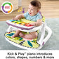 Fisher-Price Portable Baby Chair Kick & Play Deluxe Sit-Me-Up Seat With Piano, Learning & Tray For Infants To Toddlers, Purple M