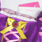 Relibeauty Girls Dress Puff Sleeve Princess Costume, 5, Purple(With Accessories)