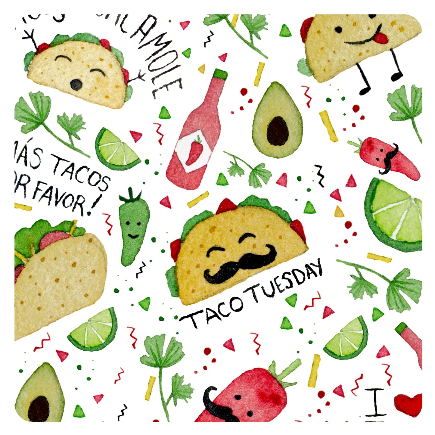 Bapronbaby Taco Party Splash Mat - Waterproof Catch-All For Under High Chairs, Floors, Tables, Playtime Or Arts & Crafts - Machi