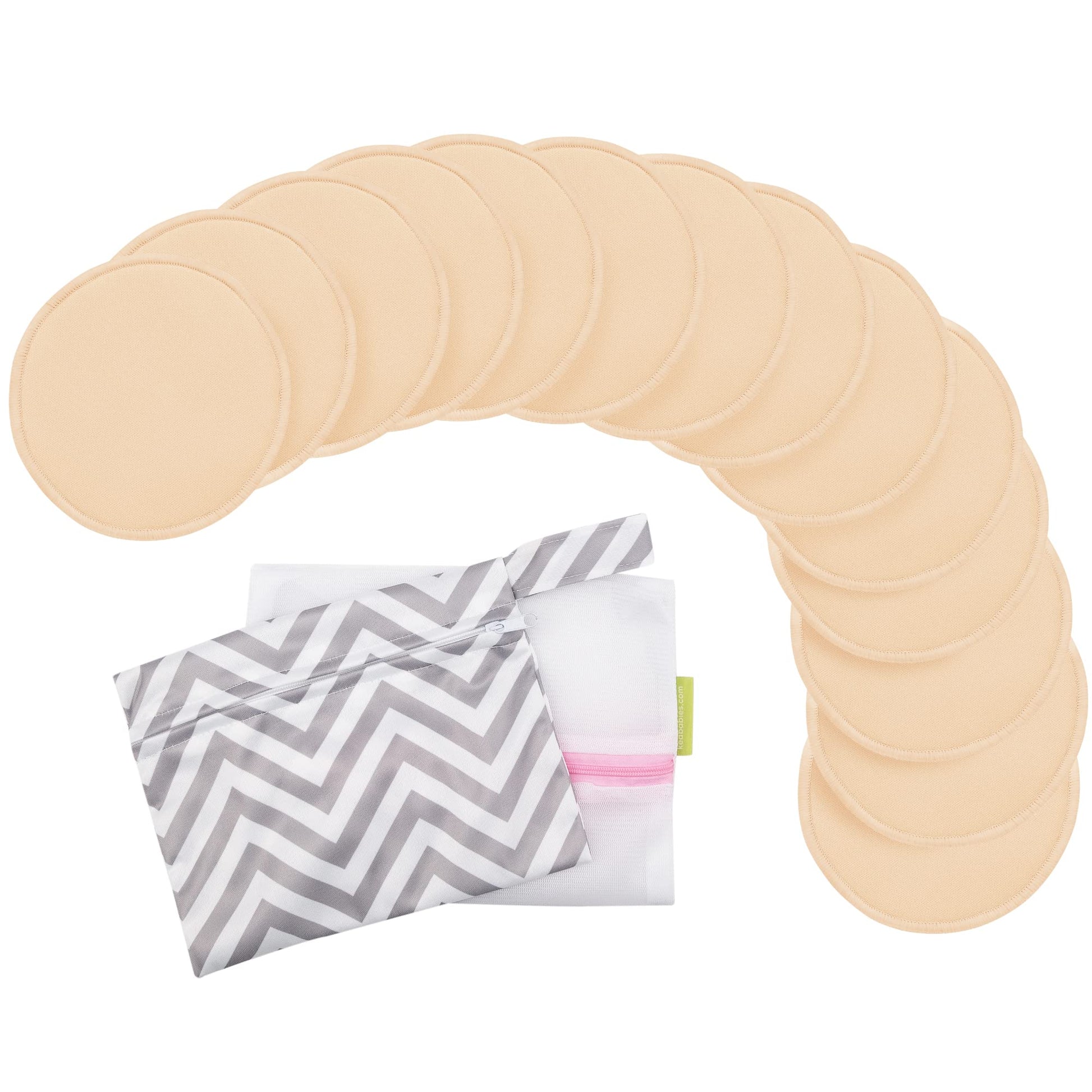Reusable Nursing Pads For Breastfeeding, 14-Pack - 4-Layers Viscose Derived From Bamboo Nursing Pads, Breastfeeding Pads, Washab