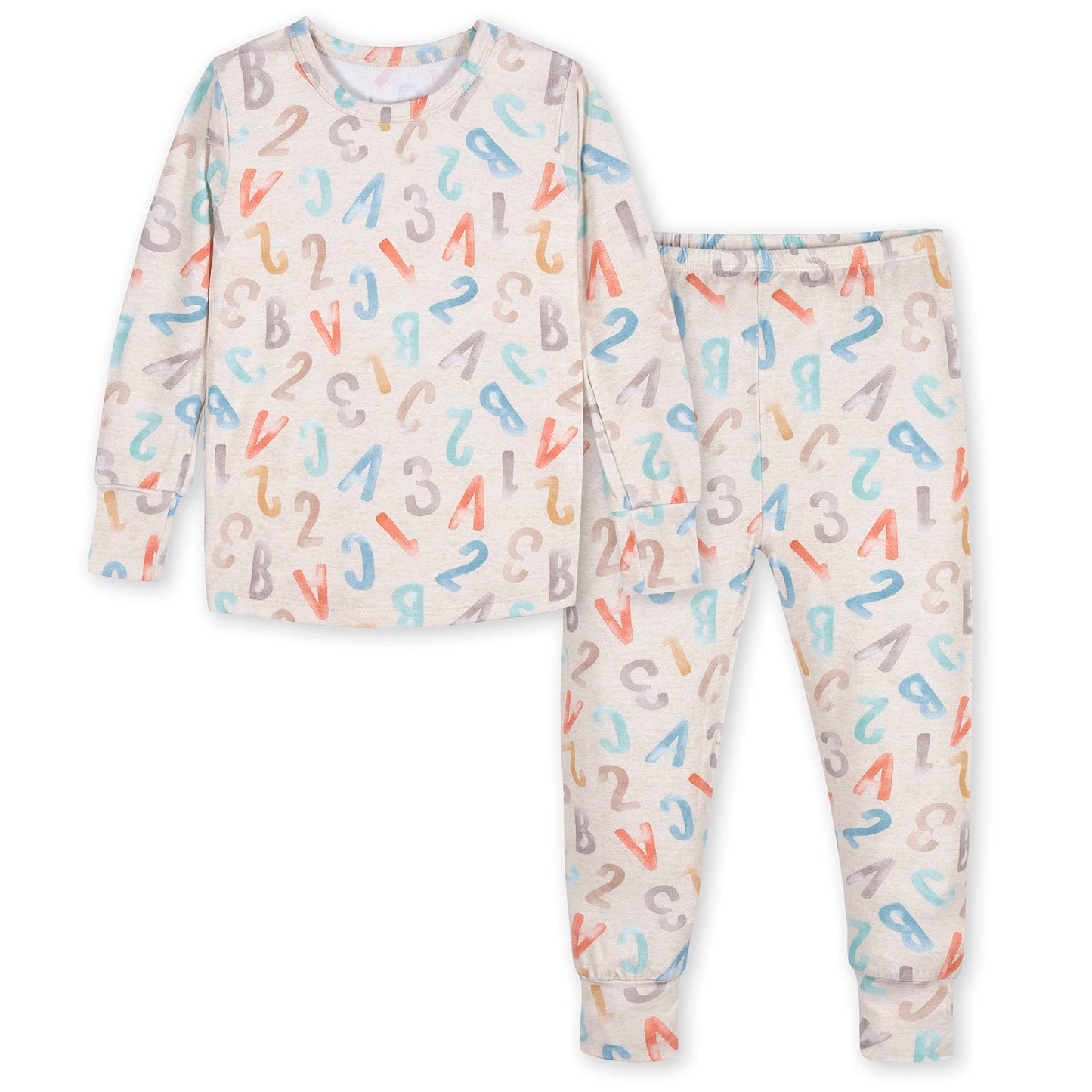 Gerber Unisex Baby Toddler Buttery Soft 2-Piece Snug Fit Pajamas With Viscose Made From Eucalyptus, Abc, 12 Months