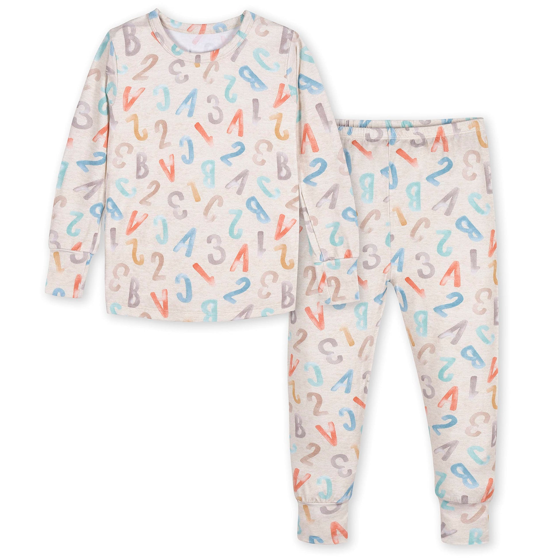 Gerber Unisex Baby Toddler Buttery Soft 2-Piece Snug Fit Pajamas With Viscose Made From Eucalyptus, Abc, 12 Months