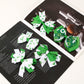 5Pcs St Patricks Day Hair Bow Clips, Irish Green Shamrock Hair Bow Hair Barrette, Handmade Grosgrain Ribbon Bows St Patricks Hai