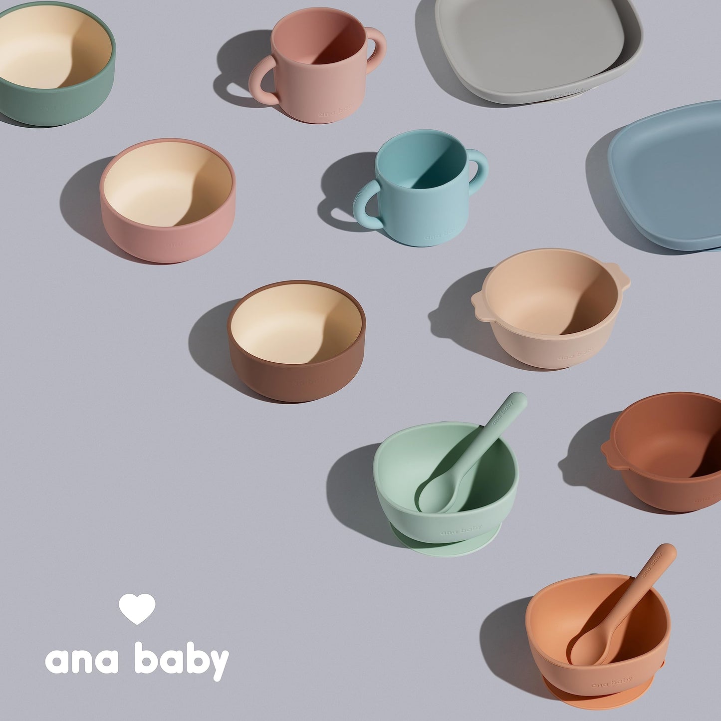 2 Pack Silicone Feeding Suction Plates For Babies And Toddlers, Bpa Free, Dishwasher, Microwave And Freezer Safe