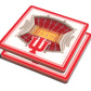 Youthefan Ncaa Indiana Hoosiers 3D Stadiumview Coasters - Assembly Hall