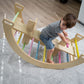 Avenlur Bailis Ultimate 3-In-1 Playset For Kids - Seesaw, Climbing Arch And Rocker - Waldorf And Montessori Climbing Toy For Chi
