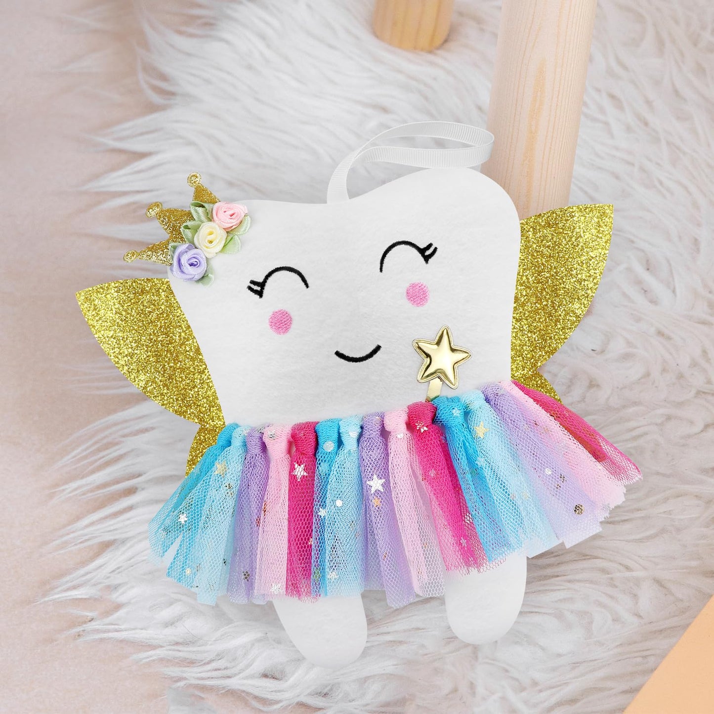 Malihome Beautiful Tooth Fairy Pillow Colorful Skirt Tooth Fairy Doll Lost Teeth Keepsake Gift For Kids