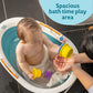 The First Years Sure Comfort Collapsible Baby Bathtub - 2-Position Collapsible Baby Bath Tub - Recline Or Sit Up For Infants And