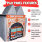 Couch Swag Play Panel for Childrens Foam Sofa Kids Couch (Firehouse)