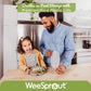 Weesprout Suction Plates With Lids For Babies & Toddlers, 100% Silicone Dinnerware Stays Put, Divided Design For Picky Eaters, M