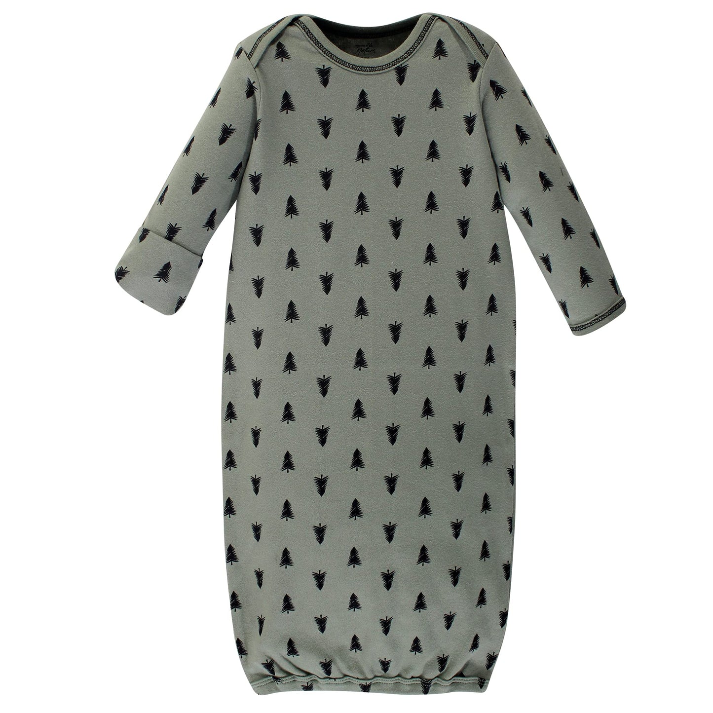 Touched by Nature Unisex Baby Organic Cotton Gowns, Happy Camper, Preemie-Newborn