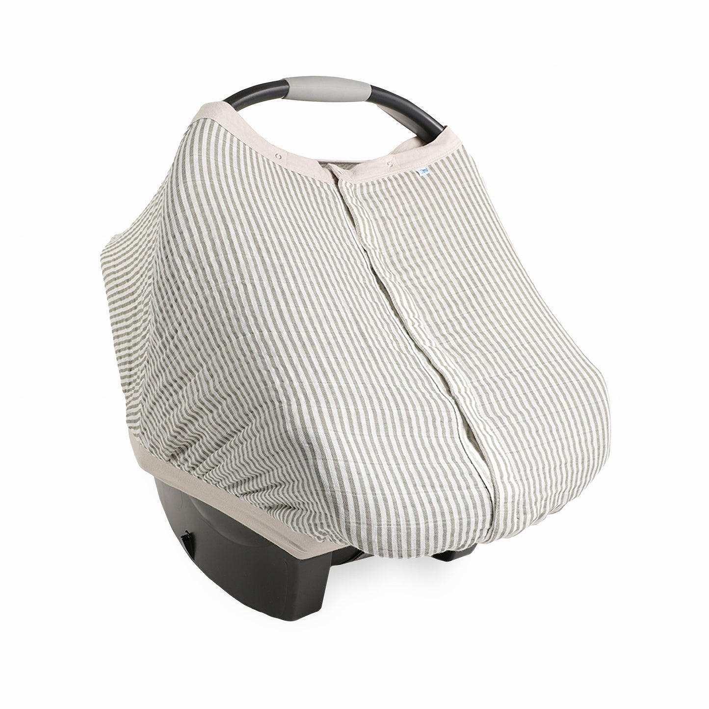 Little Unicorn Breathable Car Seat Canopy | Magnetic Closure Cover & Universal Fit | Protection & Privacy For Baby (Grey Stripe)