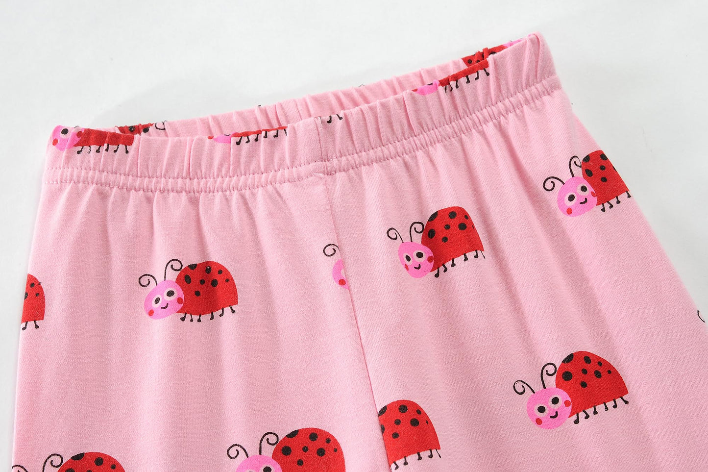 Girls Pajamas 100% Cotton Winter Sleepwear Toddler Long Sleeve Pjs Ladybug With Hearts Pajama Cute Jammies Sets Loungewear Cloth