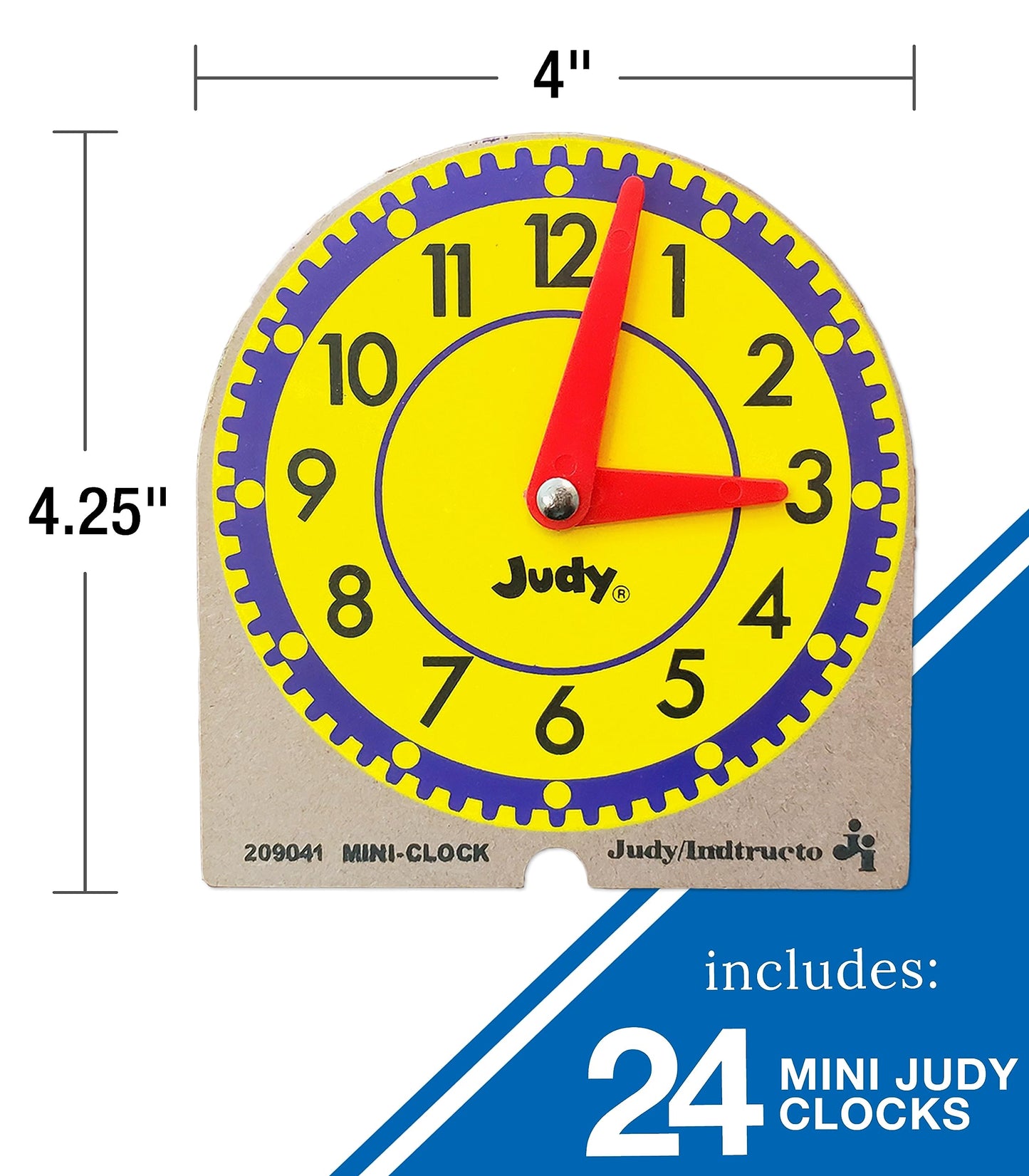 Carson Dellosa Telling Time Teaching Clocks for Kids Educational Bundle, Judy Clock Telling Time Clock, Mini Judy Clocks, Time a