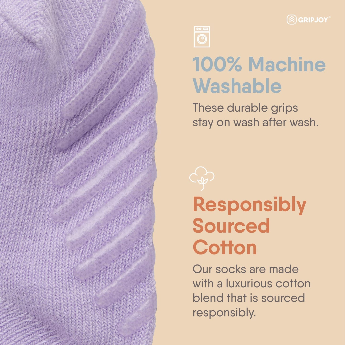 Gripjoy Toddler Socks With Grippers - Non Slip Socks For Kids - Toddler Grip Socks - 2T-4T - Purple - 4 Pairs