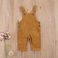 Yokjzjd Newborn Infant Baby Boy Girl Fall Winter Suspender Pants Overalls Corduroy Bib Pants Trousers With Pockets (Yellow, 12-1