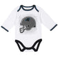 Gerber Nfl Carolina Panthers 3 Pack Bodysuit Footed Pant And Cap Registry Gift Set, Black/White Carolina Panthers, 3-6M